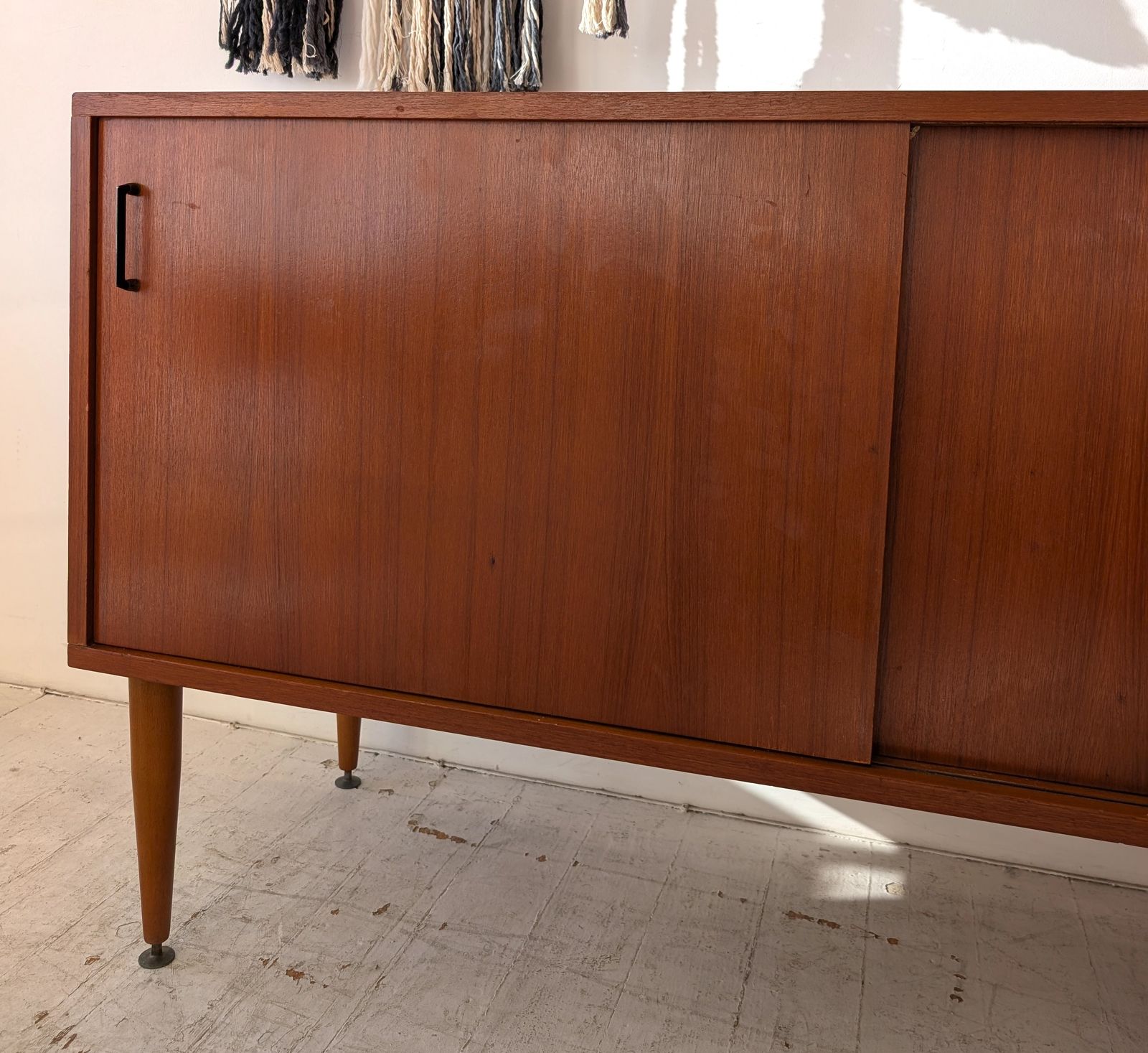 photo for sale Mid Century Sideboard By Alfred Hendrickx, Belgium, 1960s, Teak & Vigneron Ceramic Tile