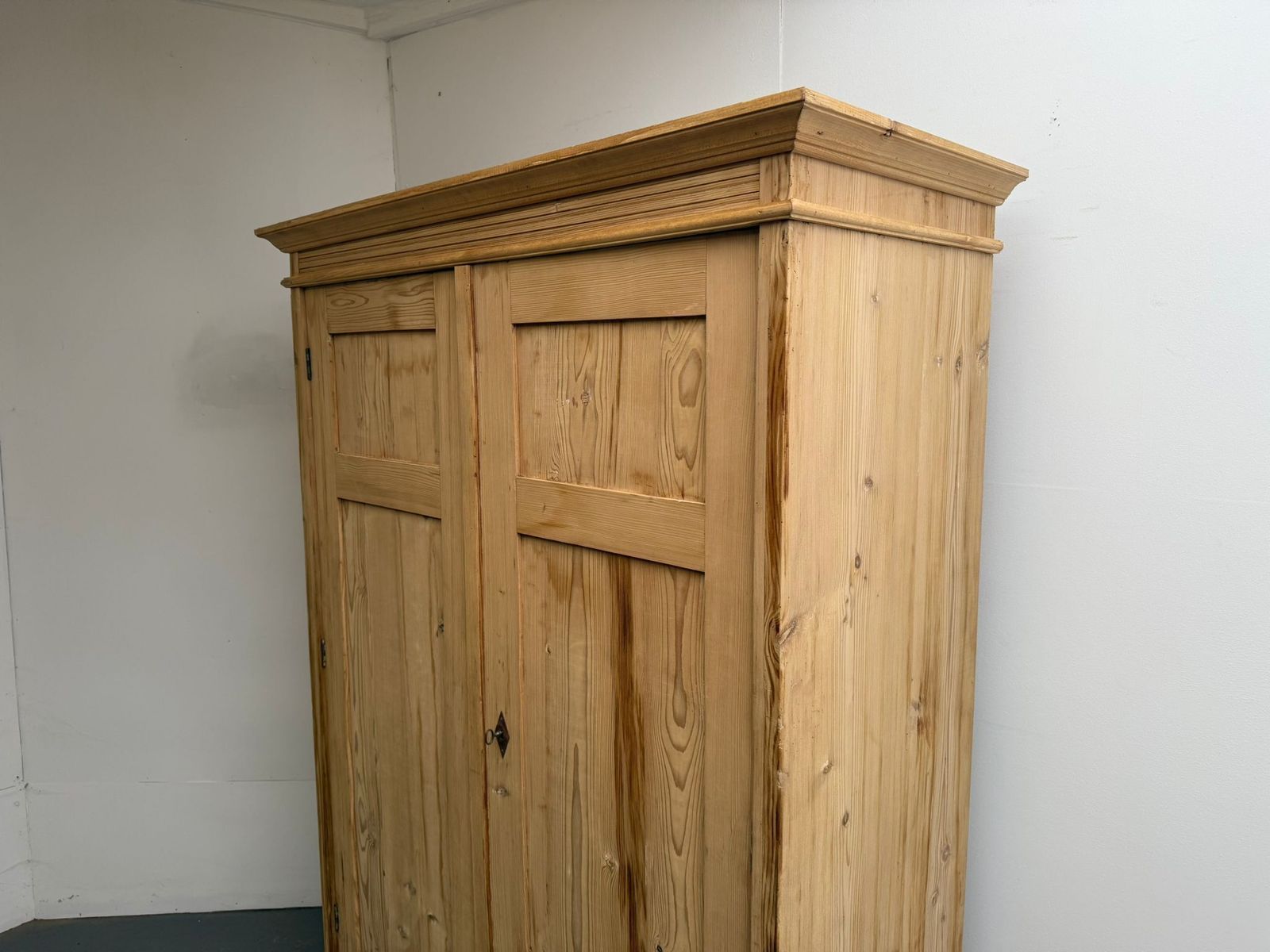 A Classic Antique Pine Knockdown Wardrobe To Wax/Paint photo furniture