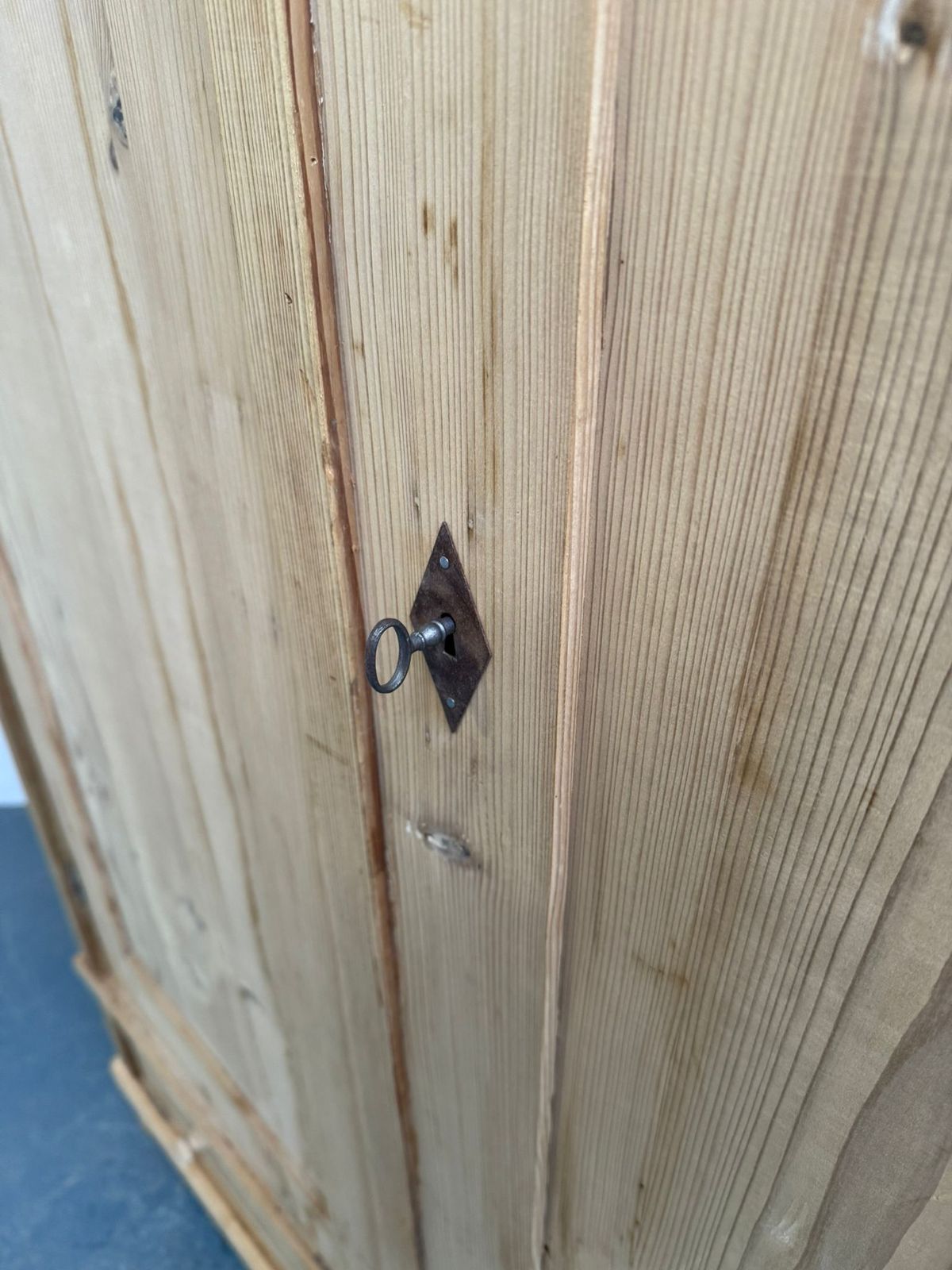 A Classic Antique Pine Knockdown Wardrobe To Wax/Paint photo for sale