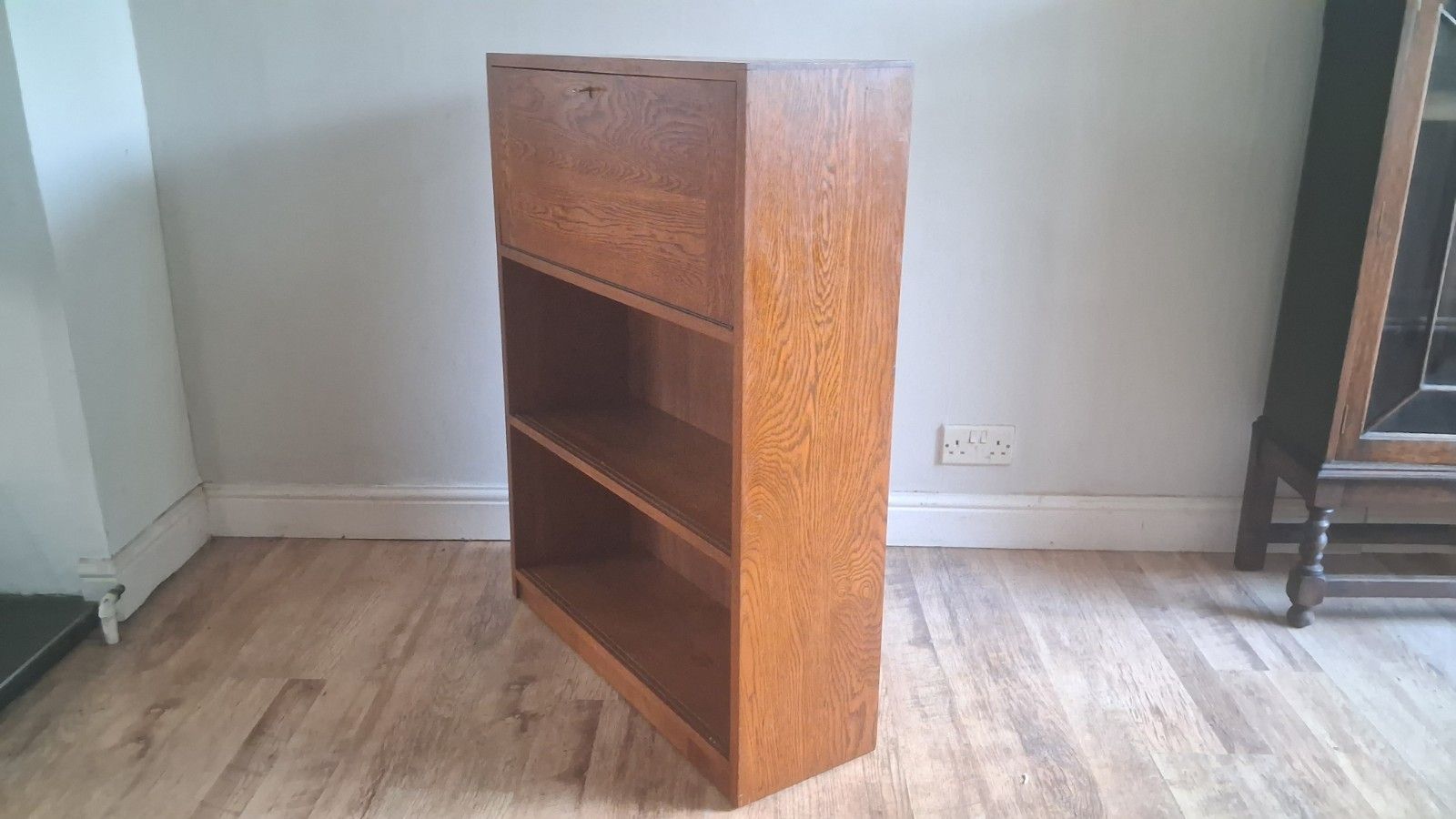 Delightful 1960's Odhams Of London Solid Oak  Mid Century Bookcase Bureau photo buy