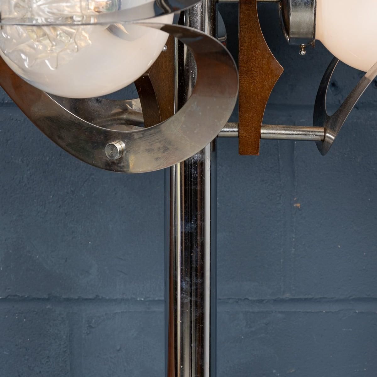 20th Century Italian Floor Lamp In The Manner Of Gaetano Sciolari, Venice C.1970 photo vintage