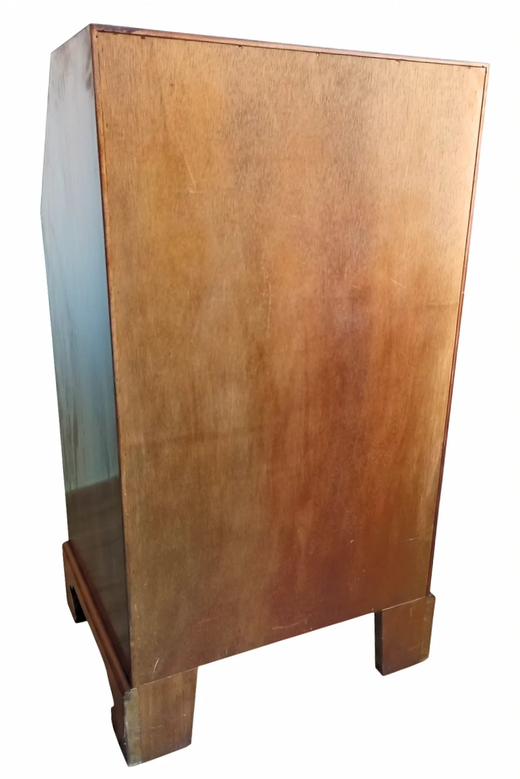 Narrow Yew Wood Bureau With Sloping Fall Front And Leather Writing Surface photo buy
