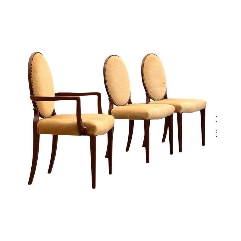 Furniture Art Deco Dining Chairs And Armchairs, Set Of 8 photo