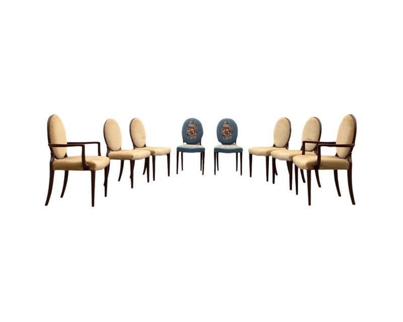 photo buy Art Deco Dining Chairs And Armchairs, Set Of 8