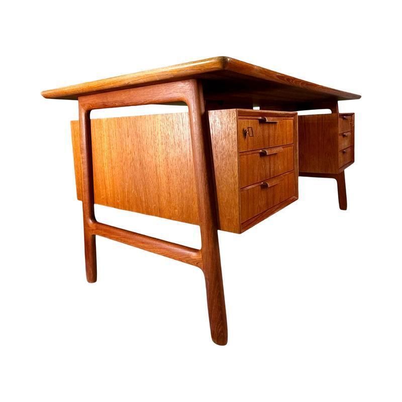 Model 75 Executive Desk By Gunni Omann For Omann Juns Møbelfabrik, 1960s photo furniture