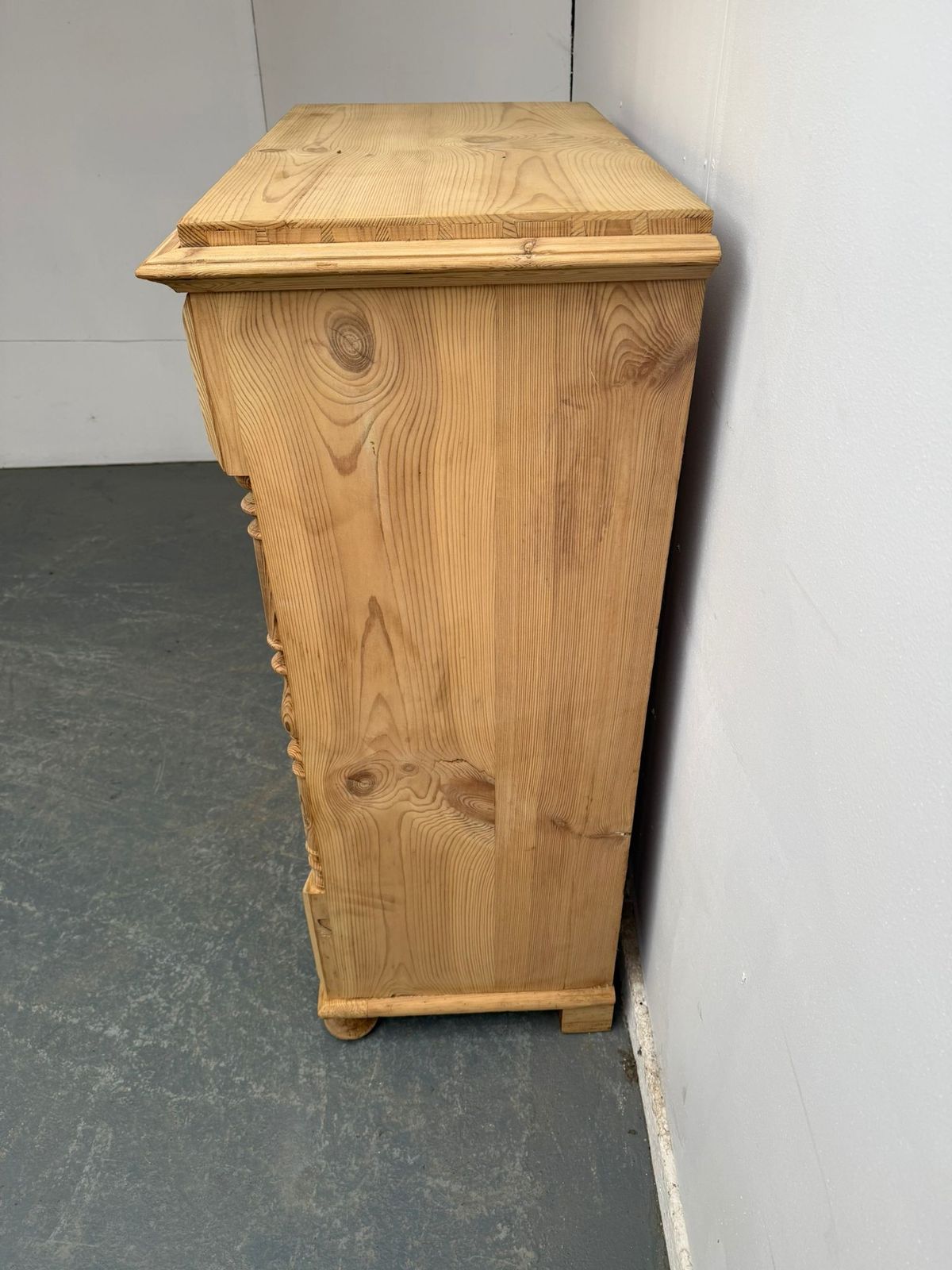 A Mint Clean Victorian Pine Narrow Chest Of Drawers To Wax/Paint photo for sale