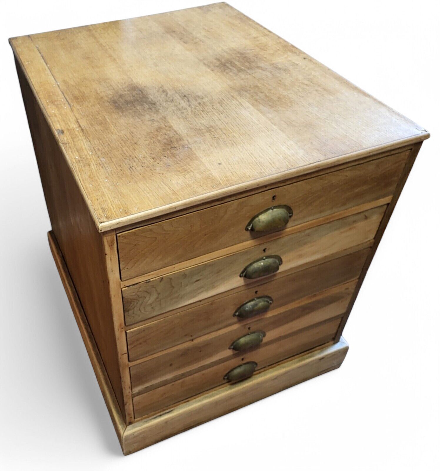 photo buy Victorian Five Drawer Collector’s Chest In Oak And Poplar (C.1880)