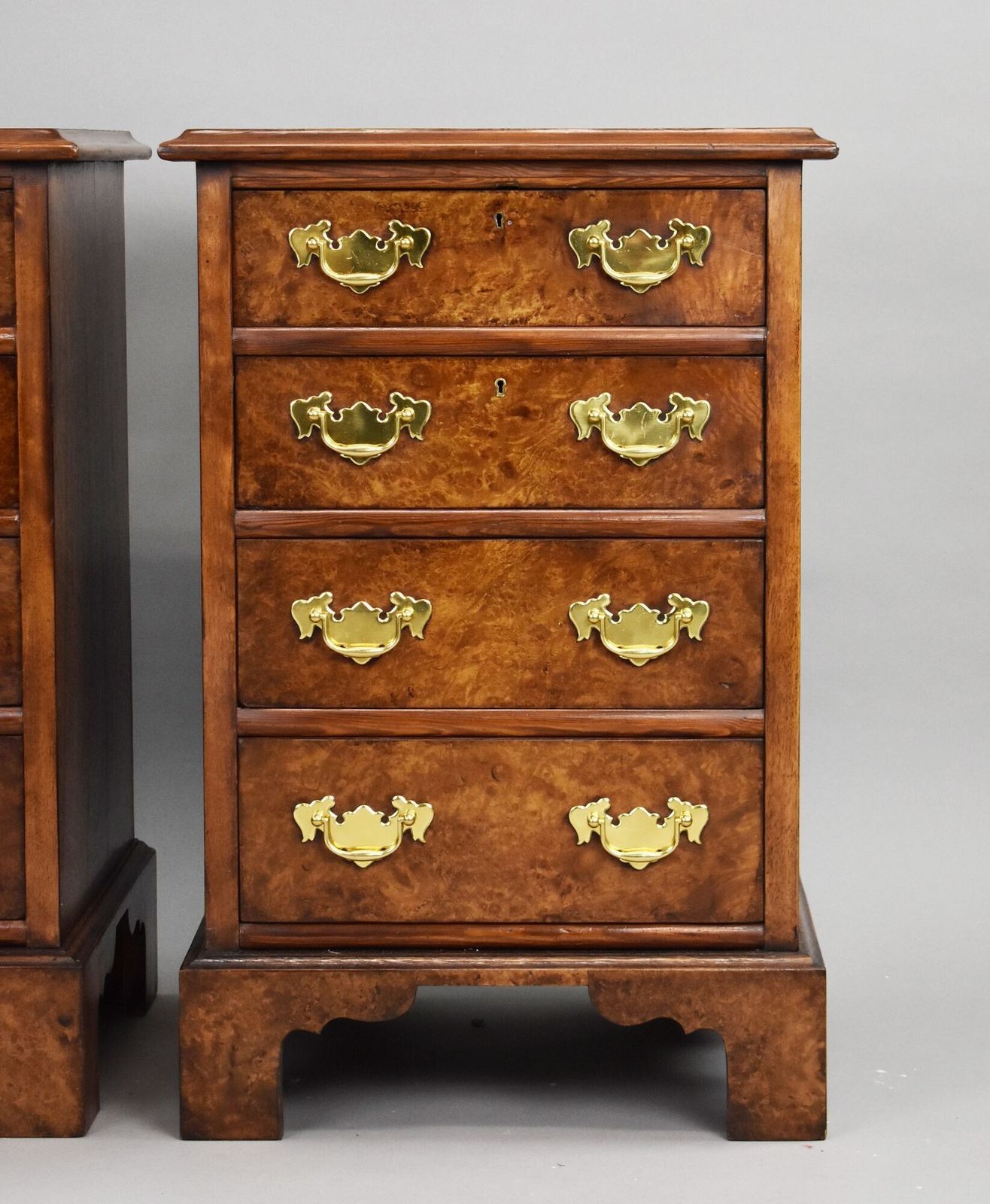 Pair Of Victorian Burr Walnut Bedsides photo Furniture