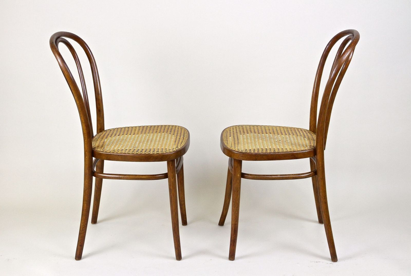 photo furniture Set Of Two Art Nouveau Thonet Bentwood Chairs, Vienesse Mesh, At Ca. 1895