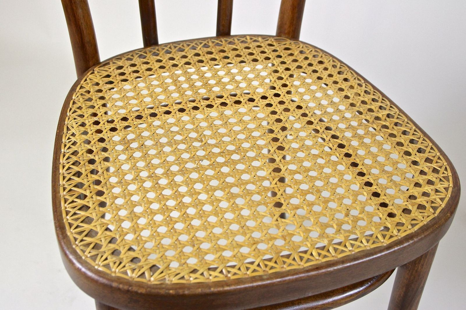 photo for sale Set Of Two Art Nouveau Thonet Bentwood Chairs, Vienesse Mesh, At Ca. 1895