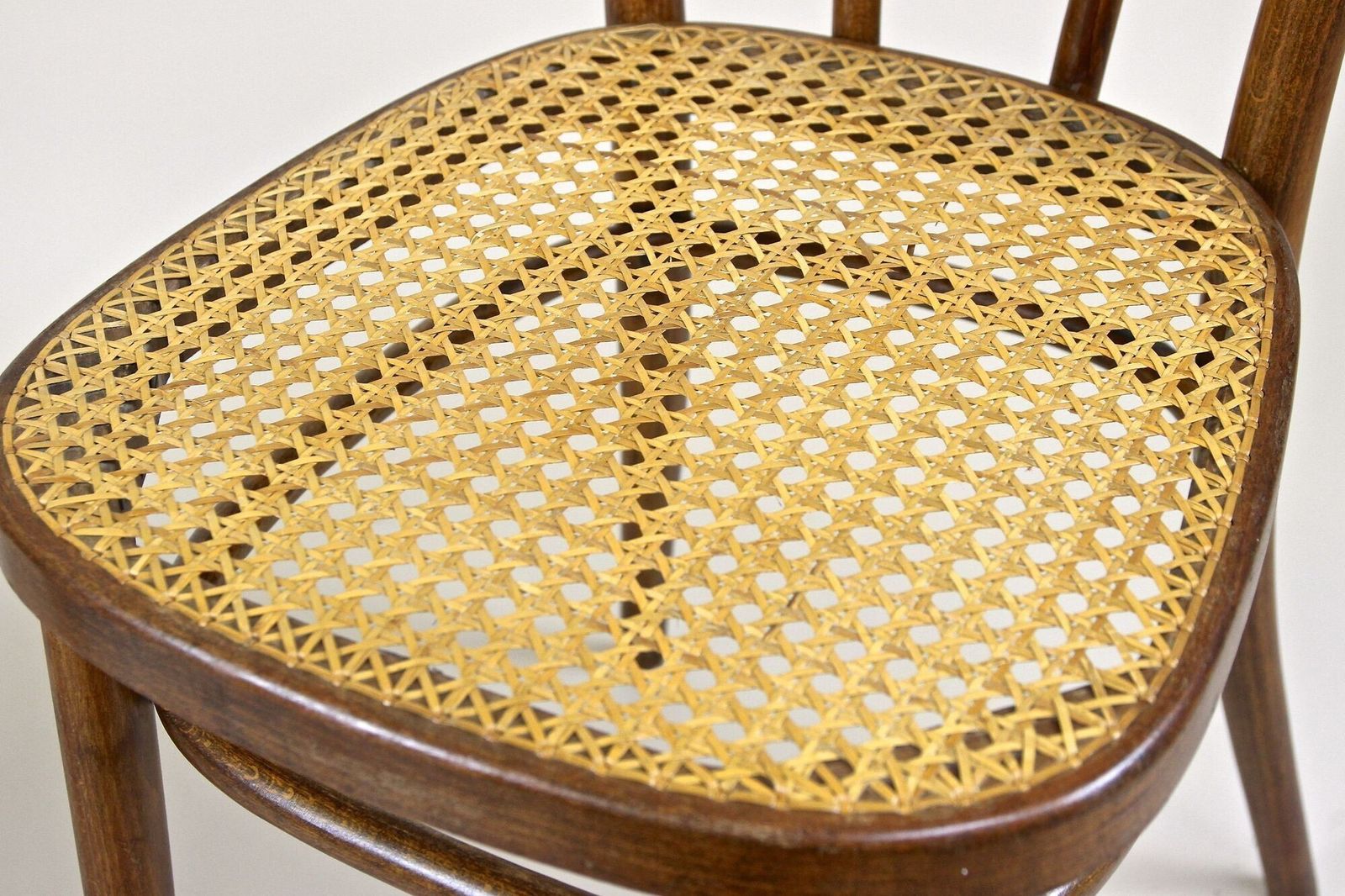 Furniture Set Of Two Art Nouveau Thonet Bentwood Chairs, Vienesse Mesh, At Ca. 1895 photo