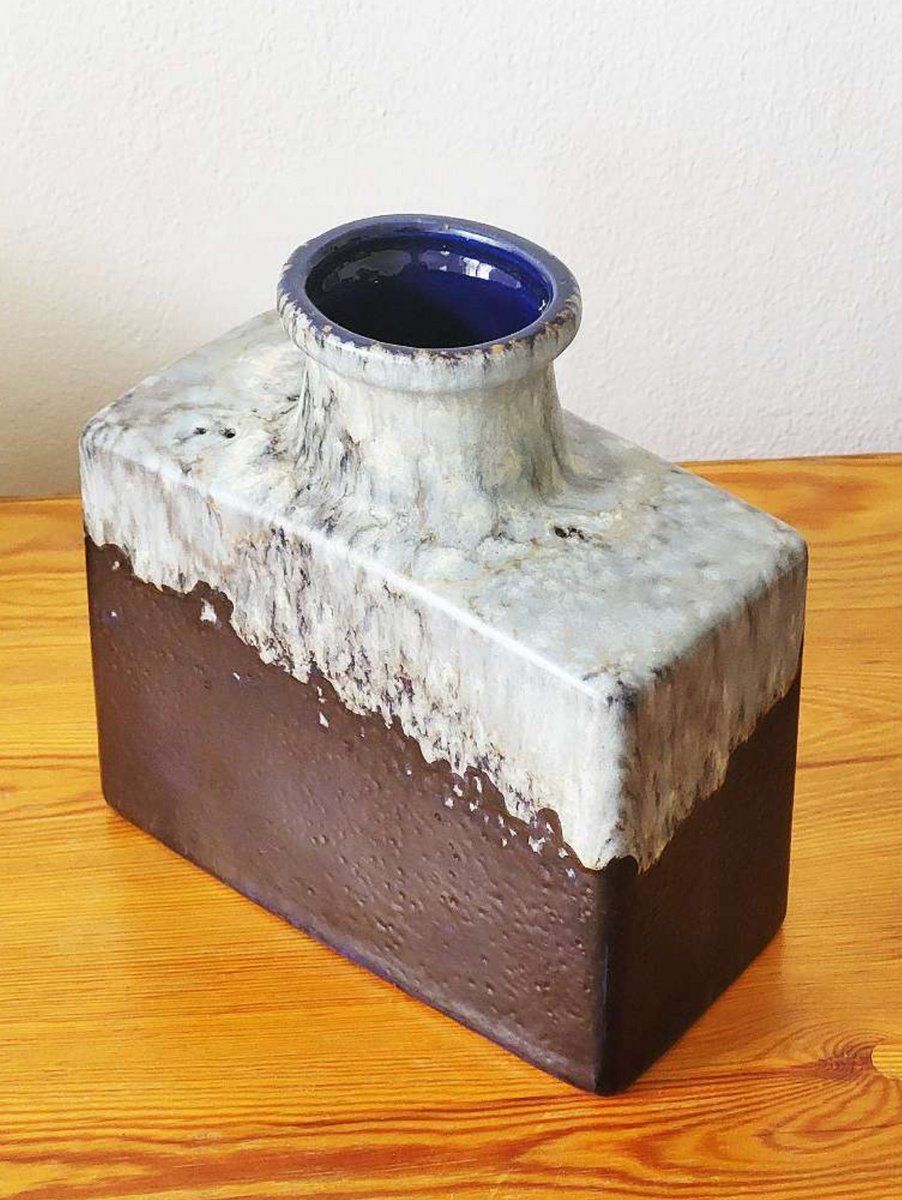 Mid Century Modern Fat Lava Vase From Scheurich Keramik, 1960s photo Home Decor