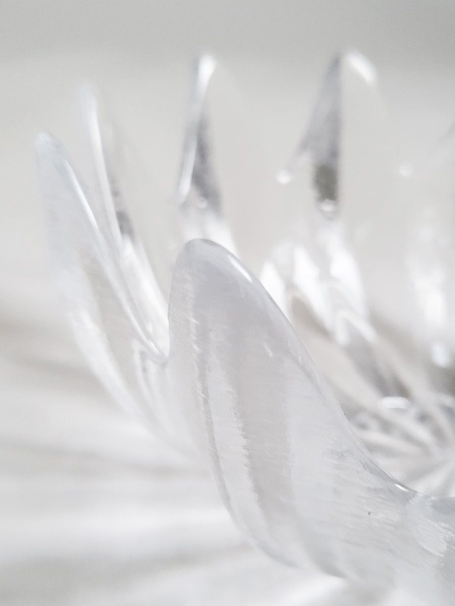 Star Shaped Crystal Glass Dessert Bowls By C. J. Riedel, Austria, 1970s, Set Of 6 photo 1488.0