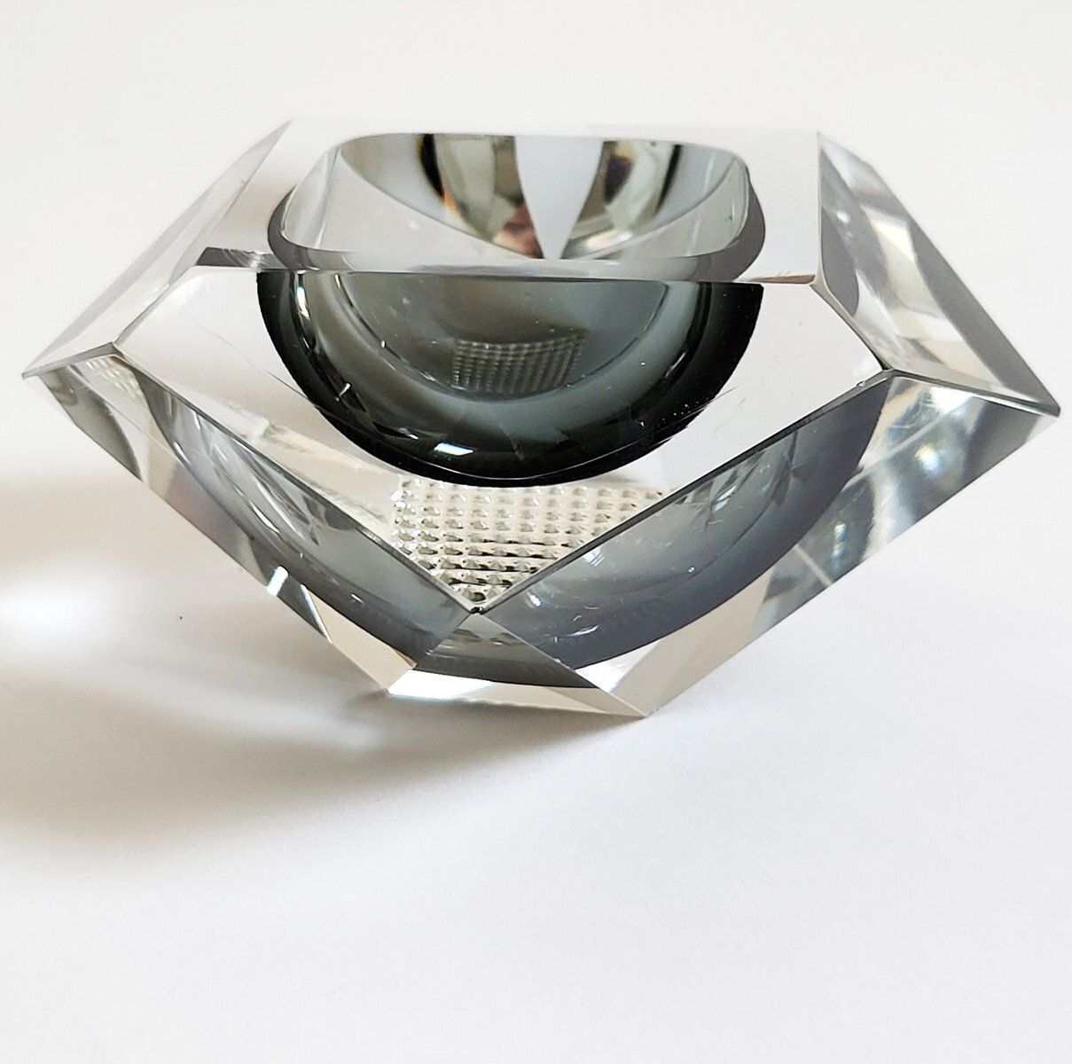 Mid Century Italian Murano Glass Bowl Attributed To Flavio Poli For Seguso, 1960s photo Home Decor
