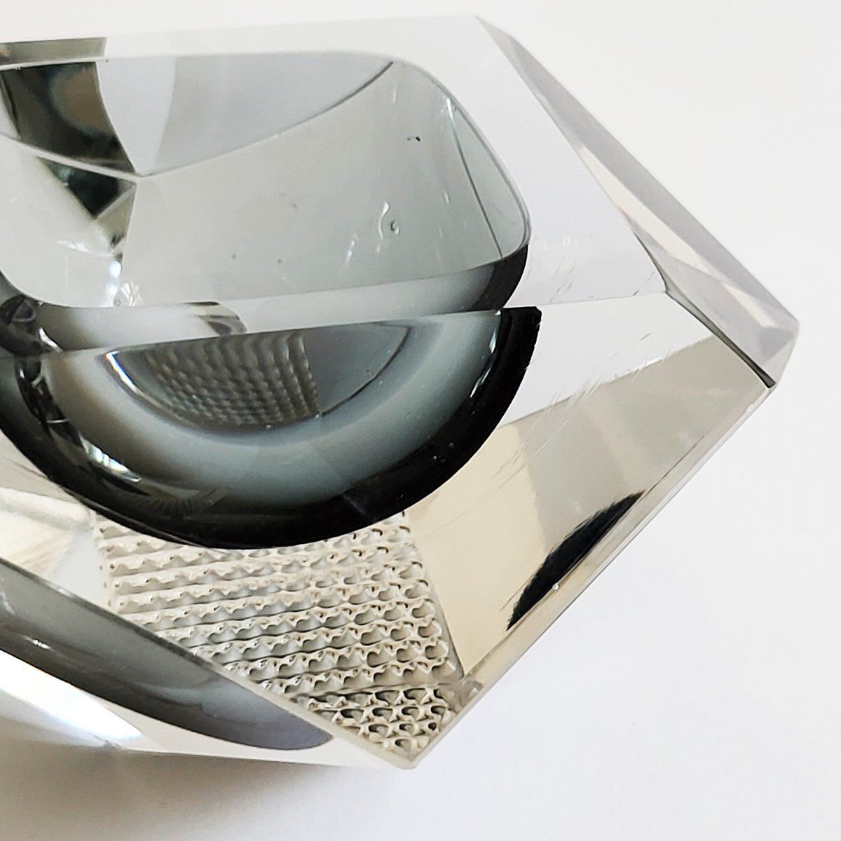 Mid Century Italian Murano Glass Bowl Attributed To Flavio Poli For Seguso, 1960s photo buy
