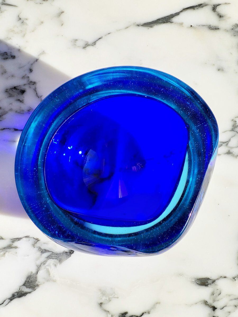 Large Mid Century Murano Glass Catch All Attributed To Flavio Poli For Seguso, 1960s photo vinterior