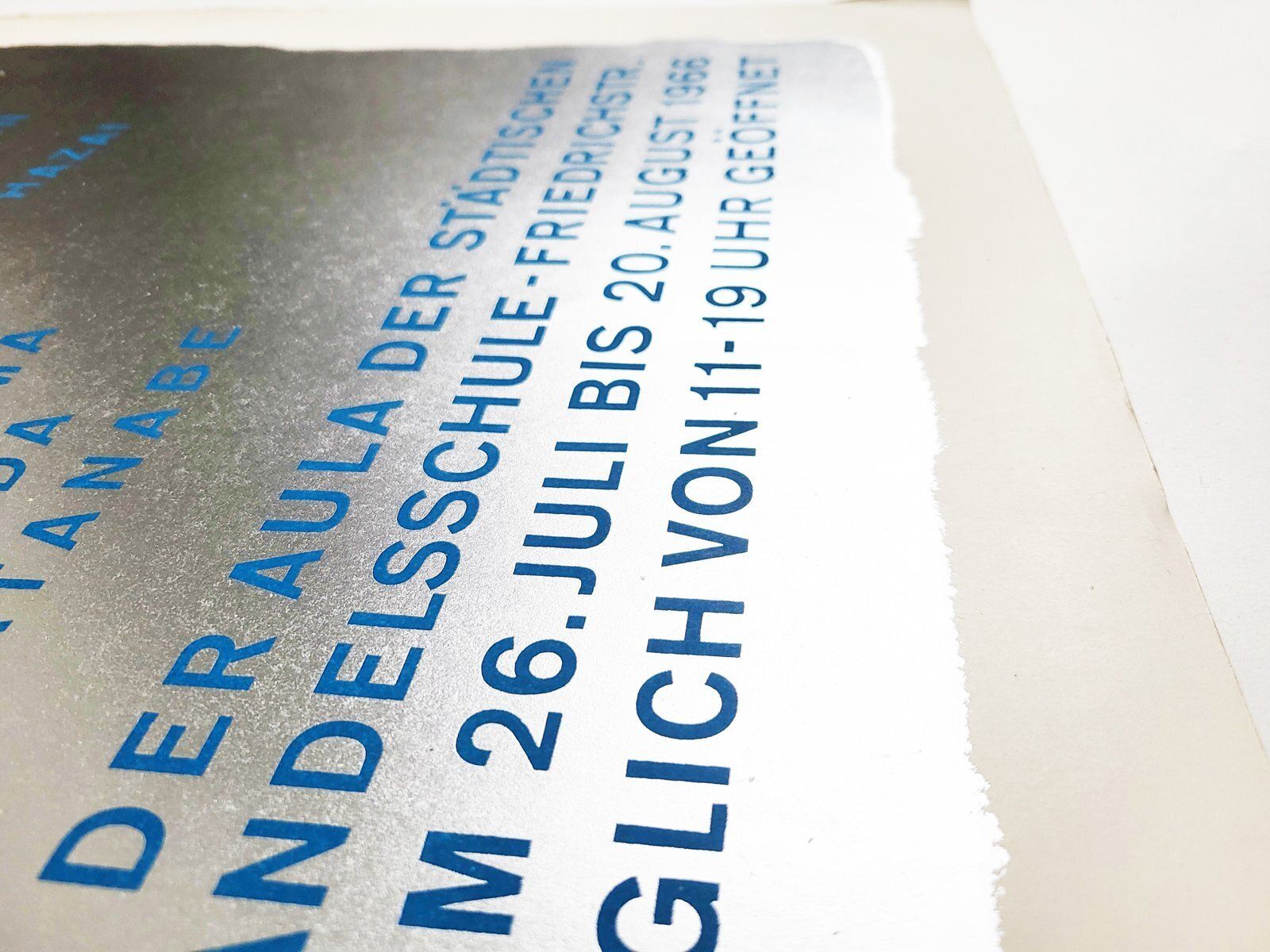 Original Silkscreen Poster For Galerie Tao Exhibition Opening, 1966 photo for sale