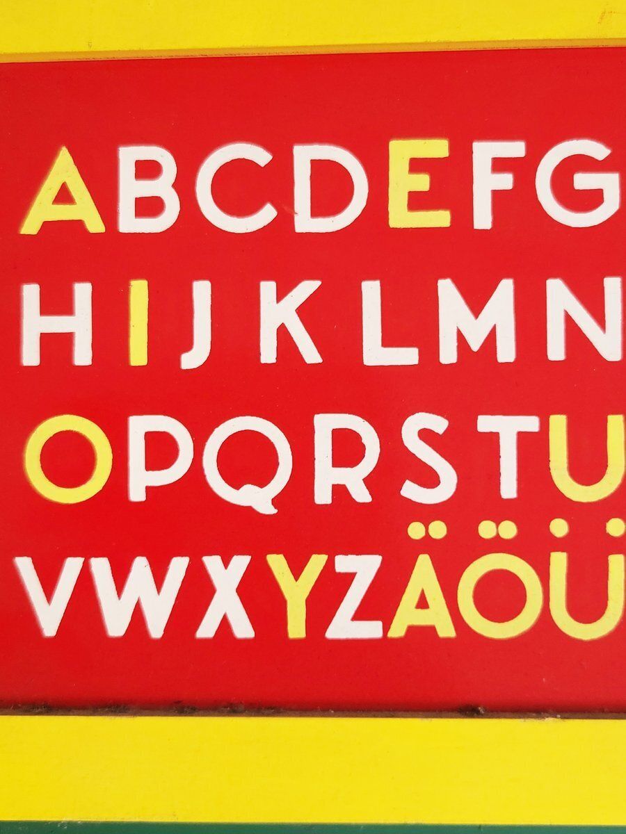 Mid Century Swedish School Board From Brio, 1960s photo Art