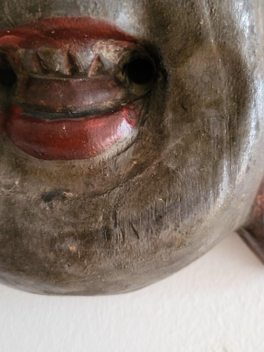 Antique Japanese Mask, 1920s photo for sale