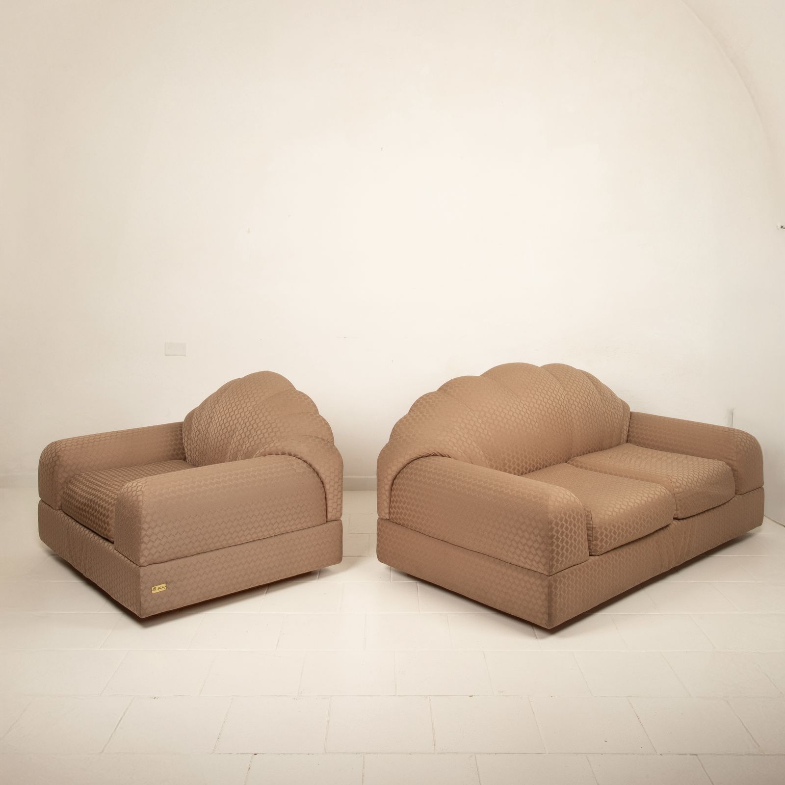 Alain Delon Armchair And Sofa For Maison Jansen photo vintage