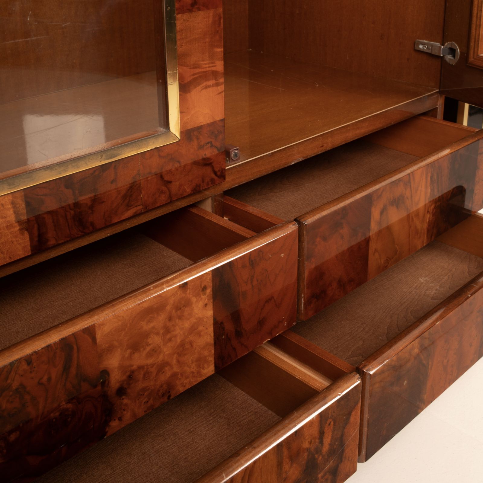 Redwood Bar Display Cabinet By Willy Rizzo For Mario Sabot photo vinterior