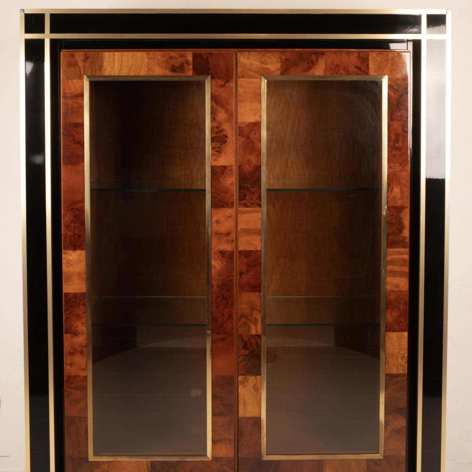 5030.0 Redwood Bar Display Cabinet By Willy Rizzo For Mario Sabot photo