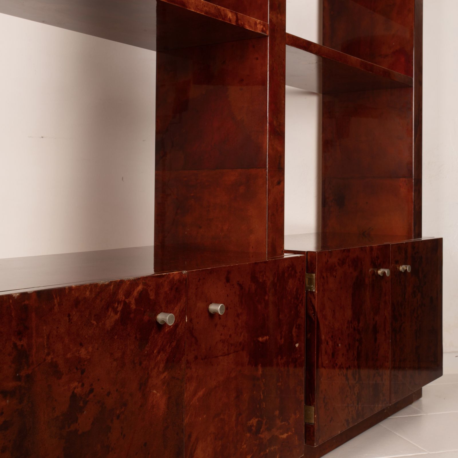 Parchment Bookcase By Aldo Tura For Tura Milano 1960 photo vinterior