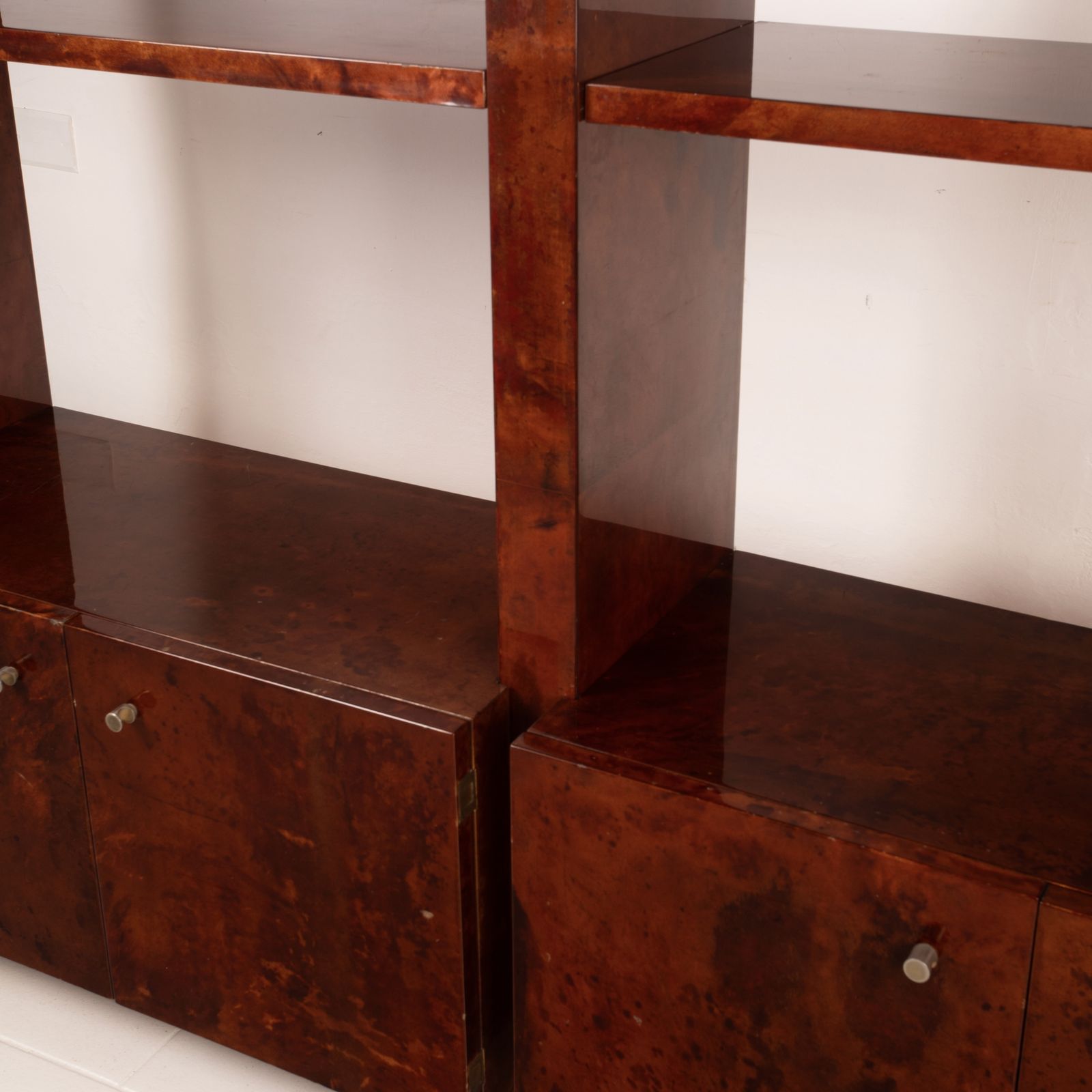 photo vinterior Parchment Bookcase By Aldo Tura For Tura Milano 1960