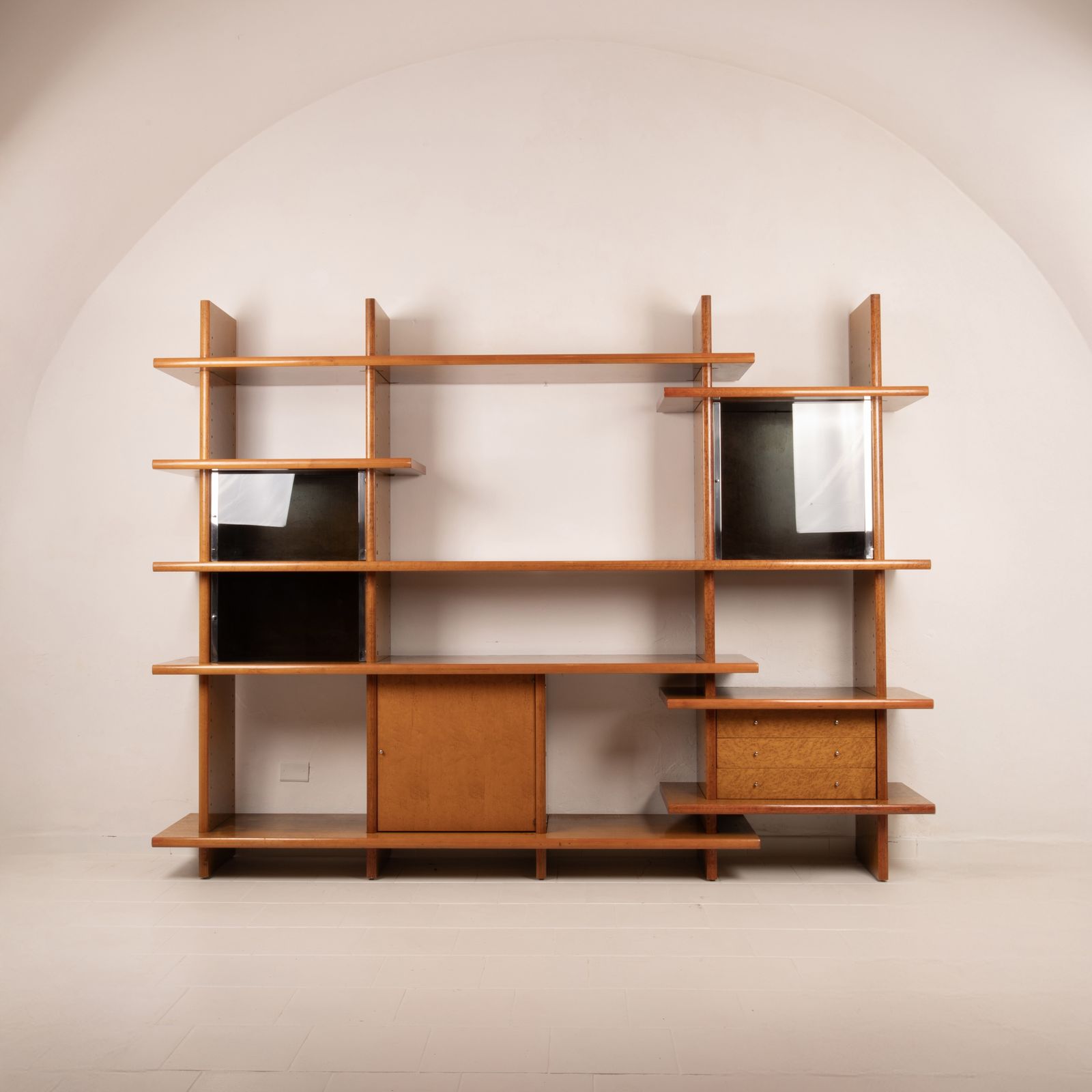 Crossing Bookcase By Giovanni Offredi For Saporiti, 1970s