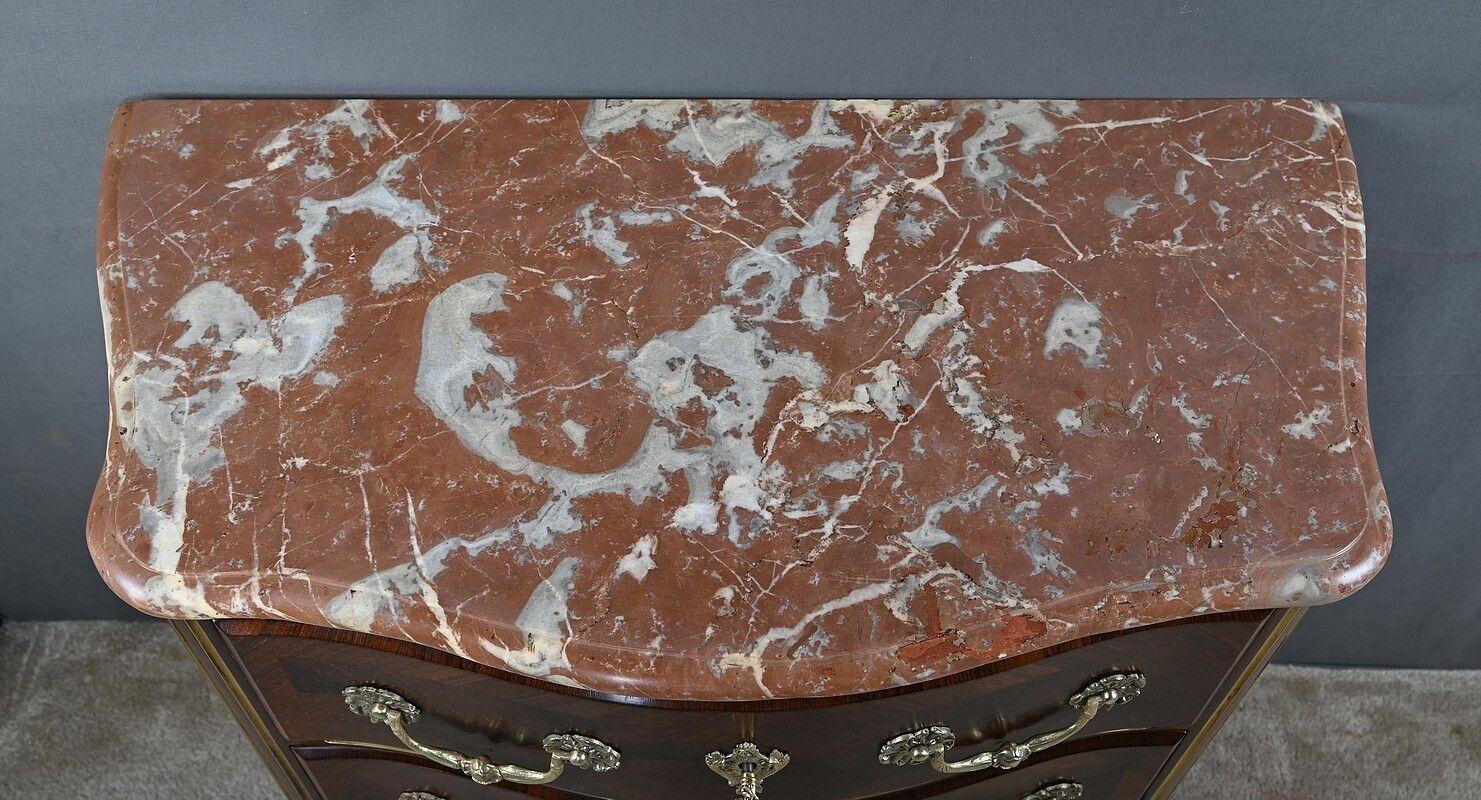 Marquetry Commode, Regency Style, Napoleon III Period – Mid 19th Century photo Furniture