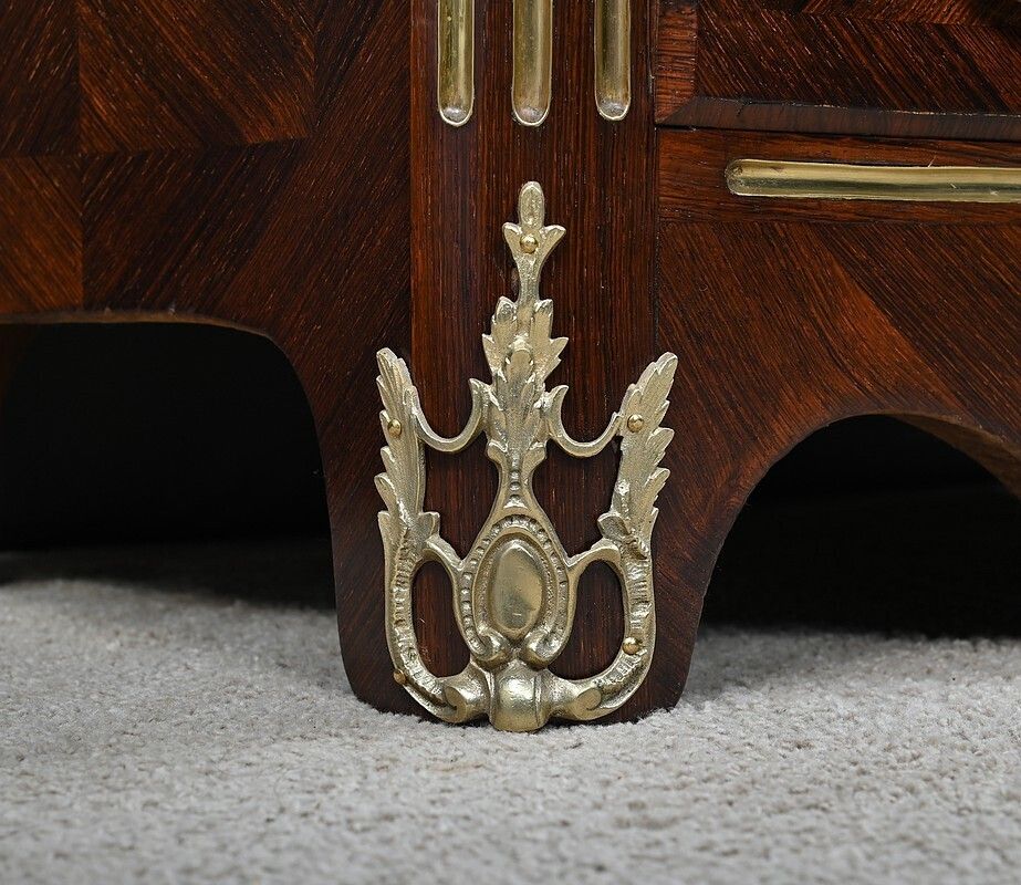 photo furniture Marquetry Commode, Regency Style, Napoleon III Period – Mid 19th Century
