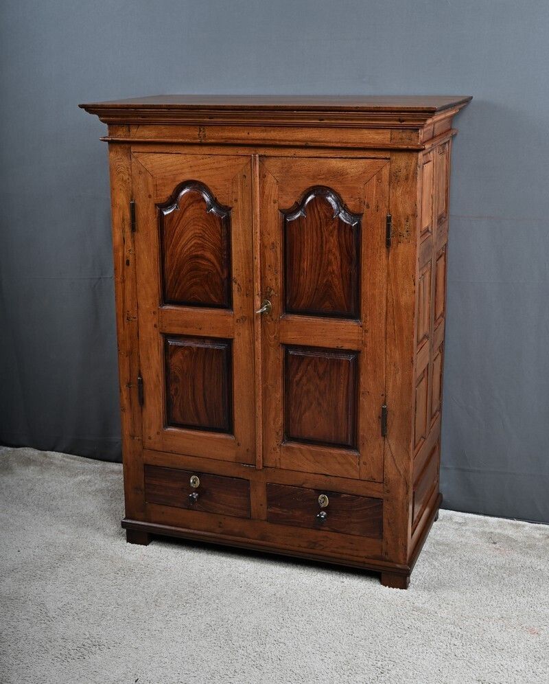Furniture Small Teak Spice Cabinet, Pondicherry, India – Late 19th Century photo