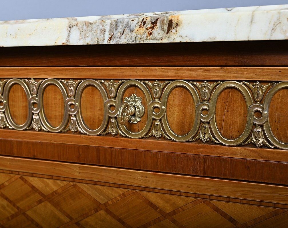 photo furniture Marquetry Commode, Louis XV Louis XVI Transition Style – Early 20th Century