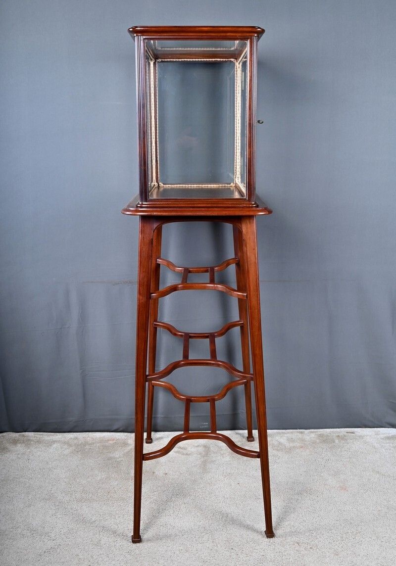 photo buy Mahogany Display Case, Art Nouveau – 1900