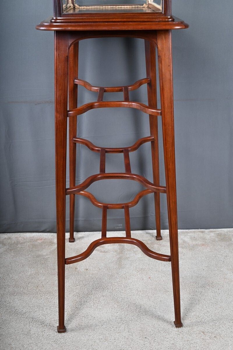 photo vintage Mahogany Display Case, Art Nouveau – 1900
