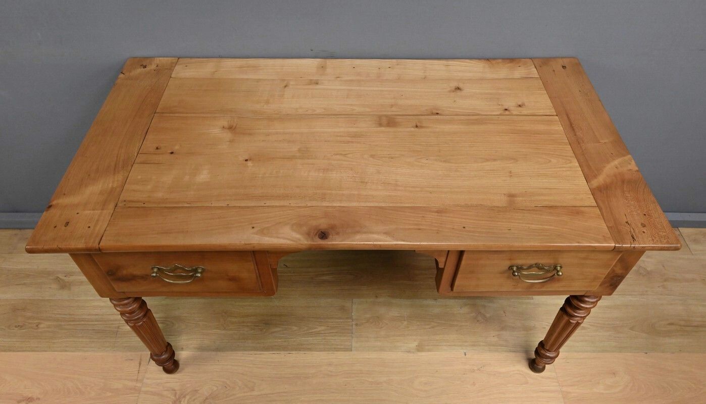Cherrywood Writing Desk, Louis Philippe Style – Late 19th Century photo Furniture