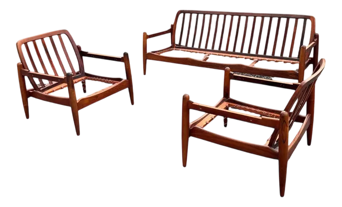 Mid Century Danish Modern Lounge Set In Rosewood By Arne Vodder, 1960s