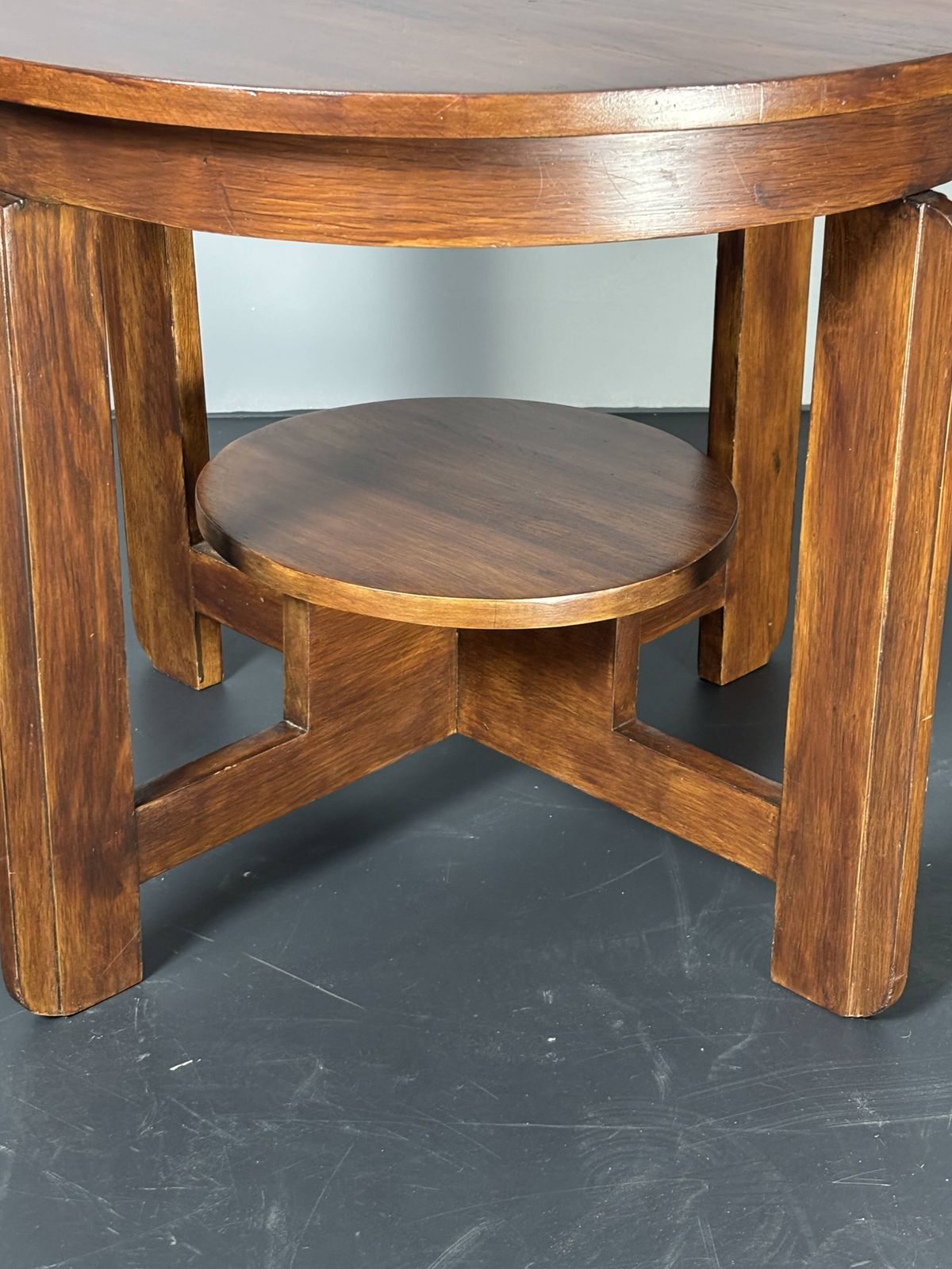 Midcentury Dutch Art Deco Mahogany Side Or Coffee Table, Ca 1940s   1950s photo vinterior