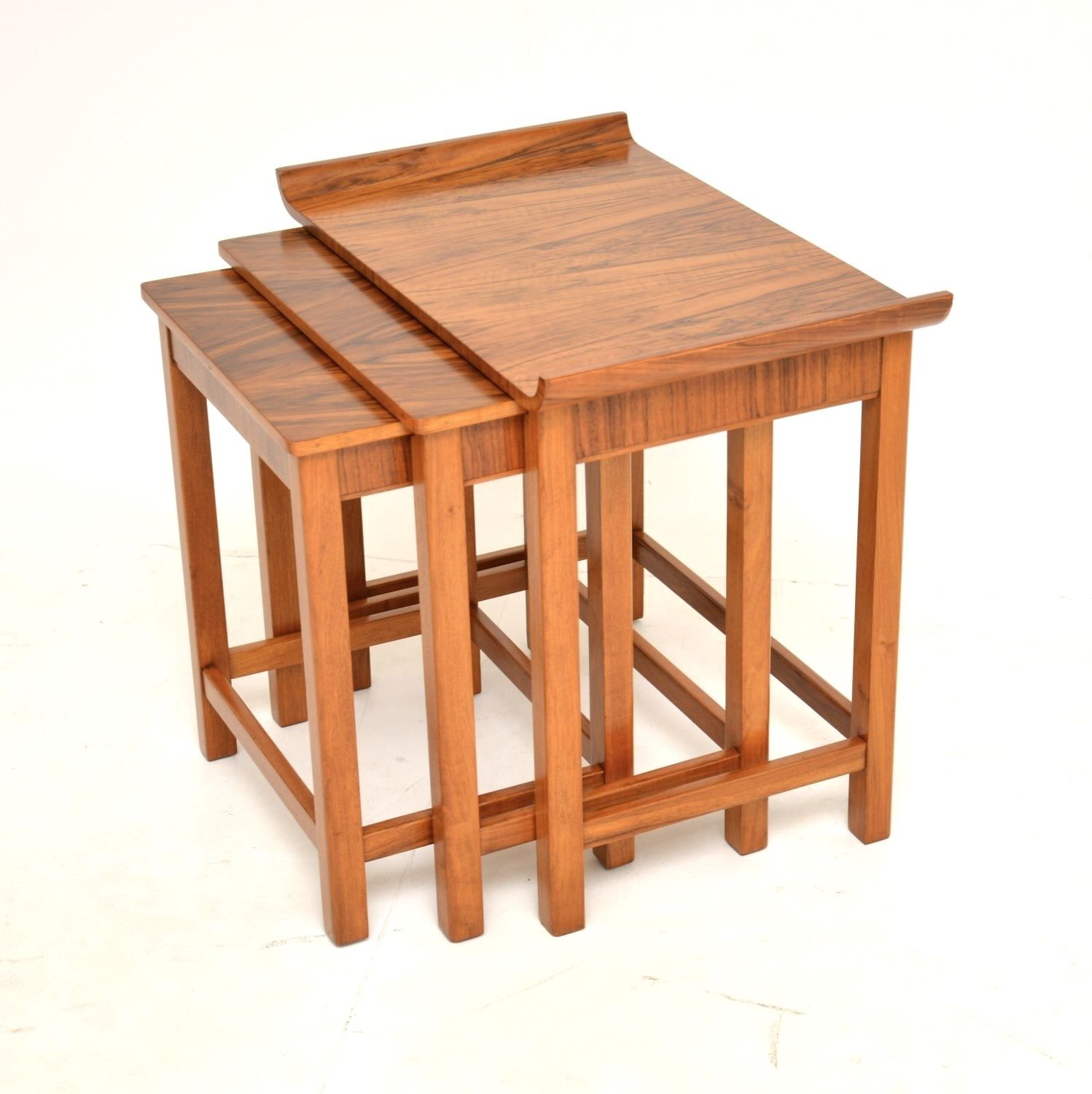 Art Deco Figured Walnut Nest Of Tables photo Furniture