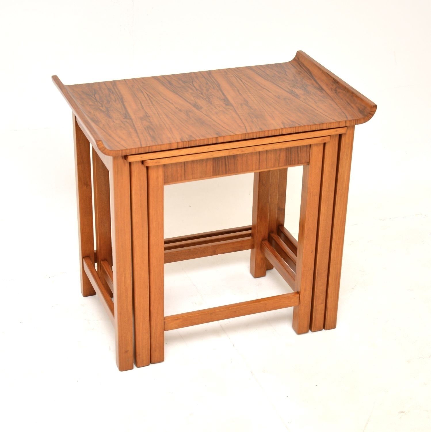 Art Deco Figured Walnut Nest Of Tables photo vinterior