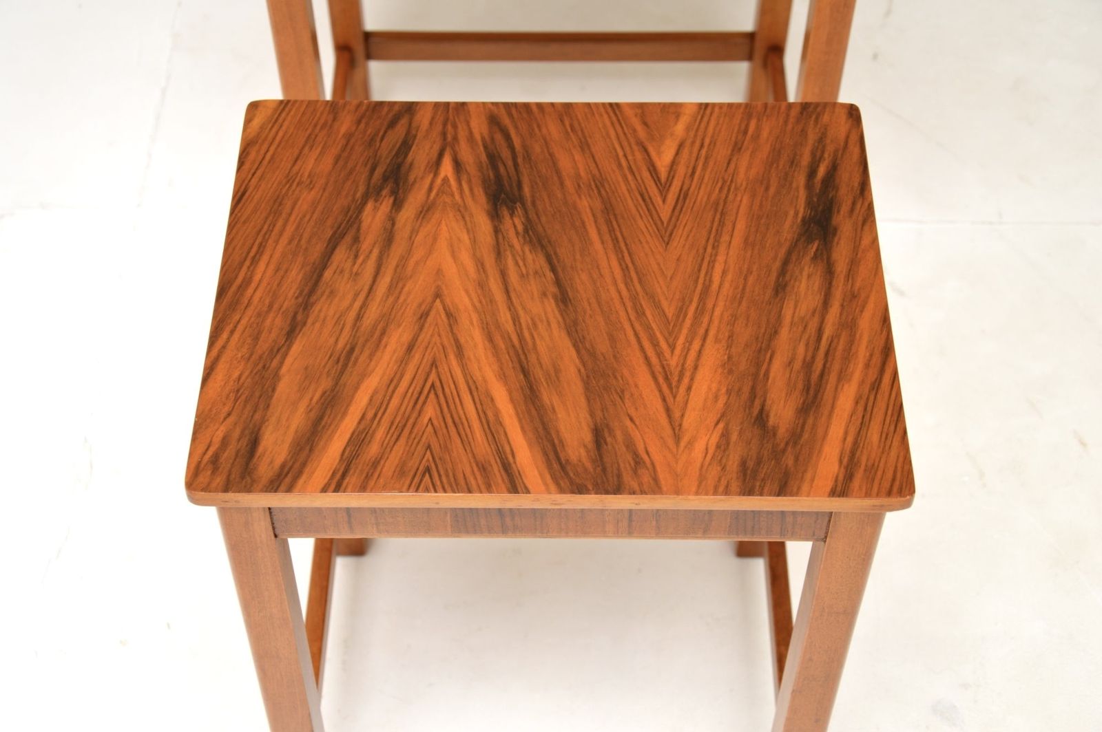 Furniture Art Deco Figured Walnut Nest Of Tables photo