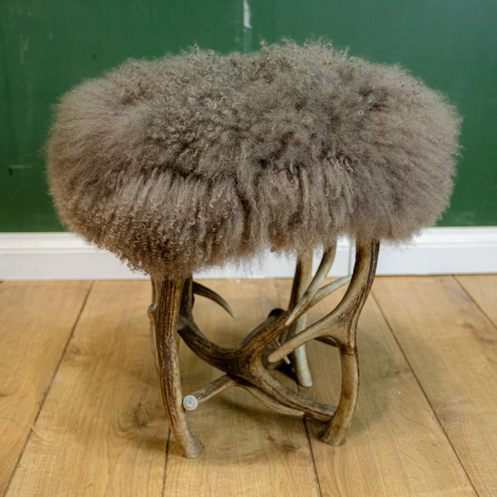 Deer Antler Stool With Merino Wool Cushion   1 photo 450.0