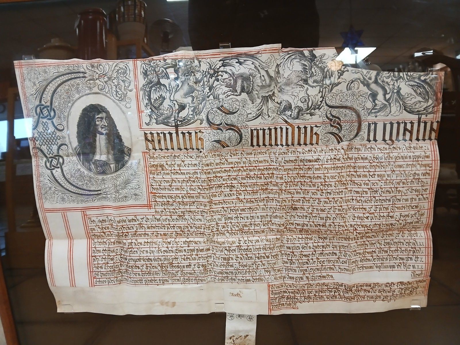 Rare Royal Patent Legal Document Issued During The Reign Of Charles II 1660 1685