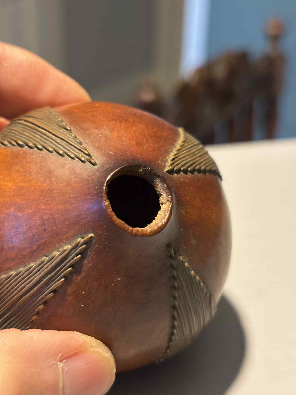 Rare Zulu Wire Decorated Gourd Snuff Box. photo Art