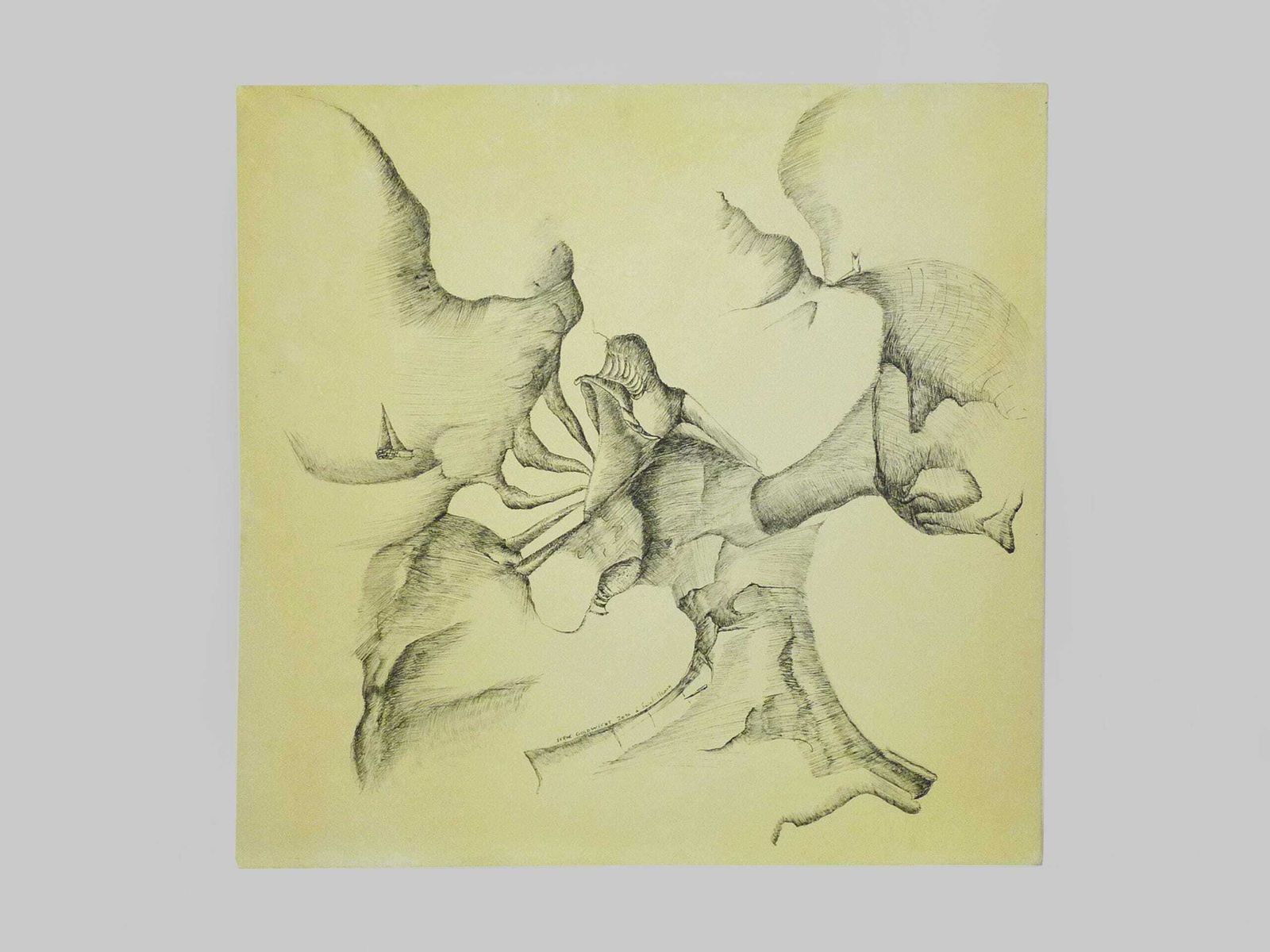 Mixed Media, Olieverf En Zwarte Pen Op Doek, Serge Goldwitcht, "Glissements" (Sliding), 2010, 80 X 80 Cm (31,49 X 31,49 In)
