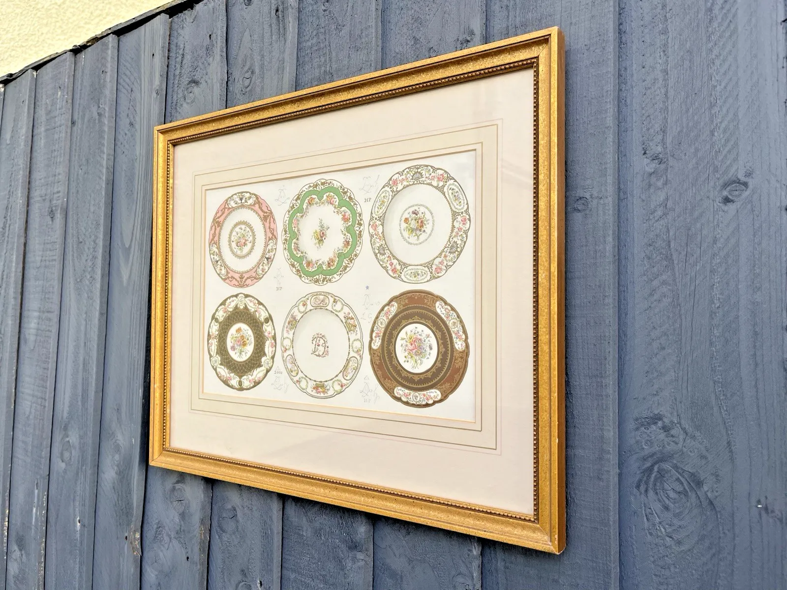Original Antique Framed Lithograph Showing Sevres Soft Porcelain Edouard Garnier photo Art