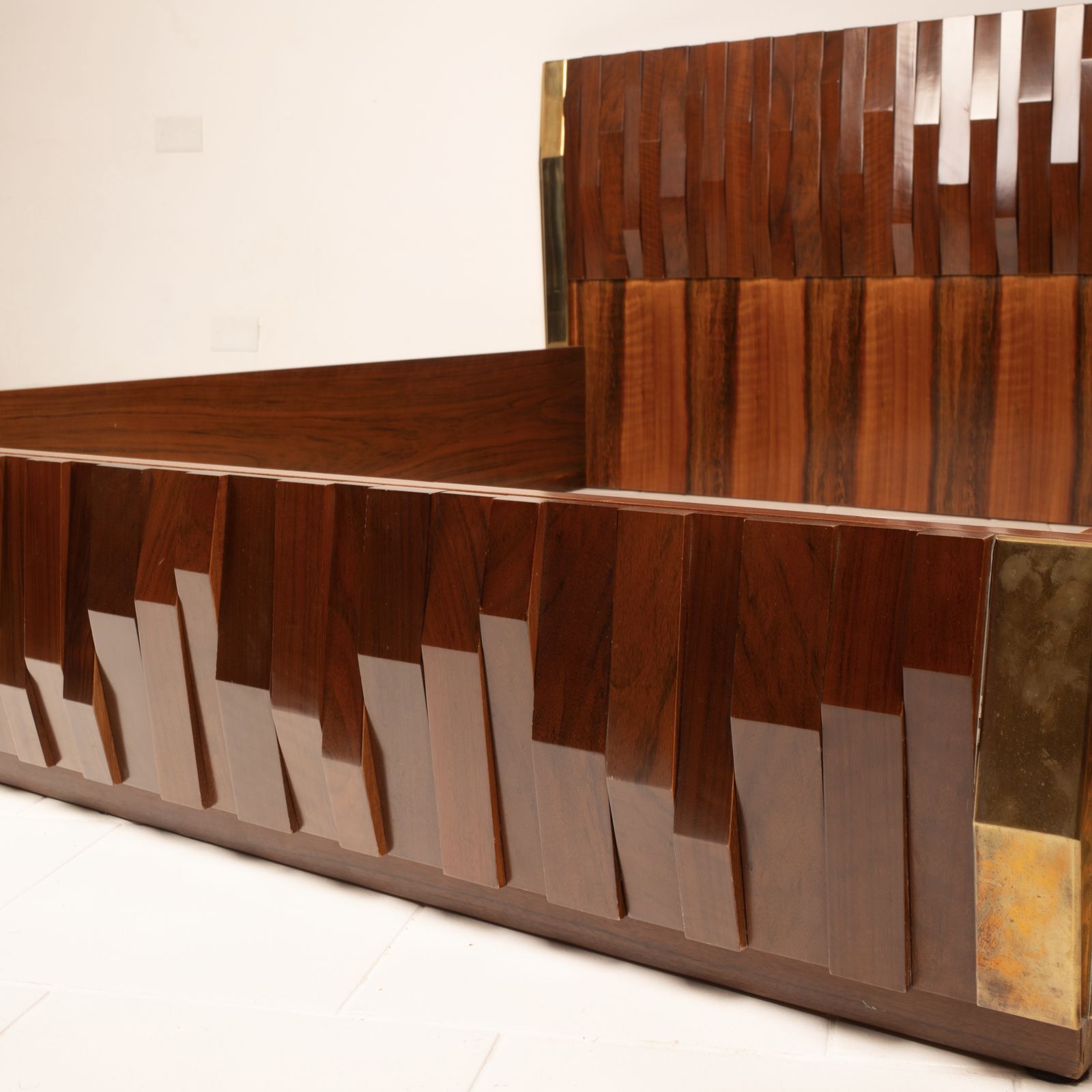 photo vinterior Rare "Barium" Bed By Luciano Frigerio For Frigerio Di Desio