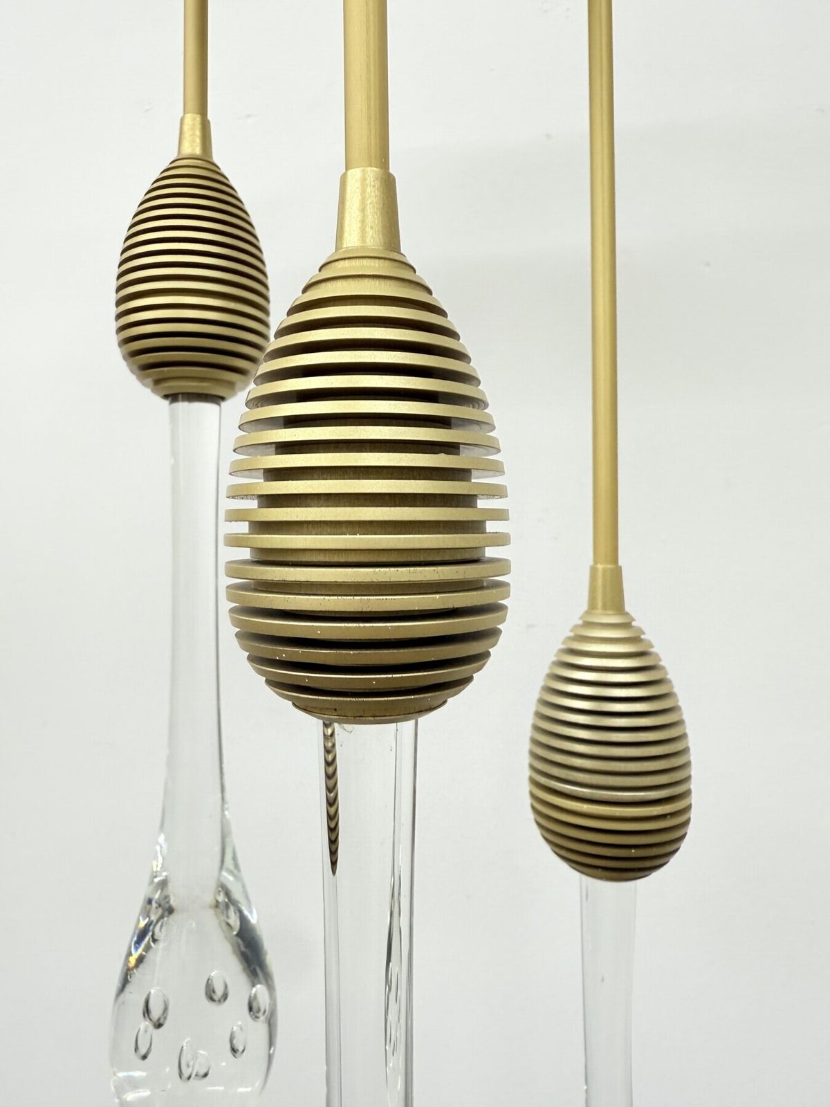 Mid Century Design Ceiling Lamp Murano Glass Drops 1970’s photo Lighting
