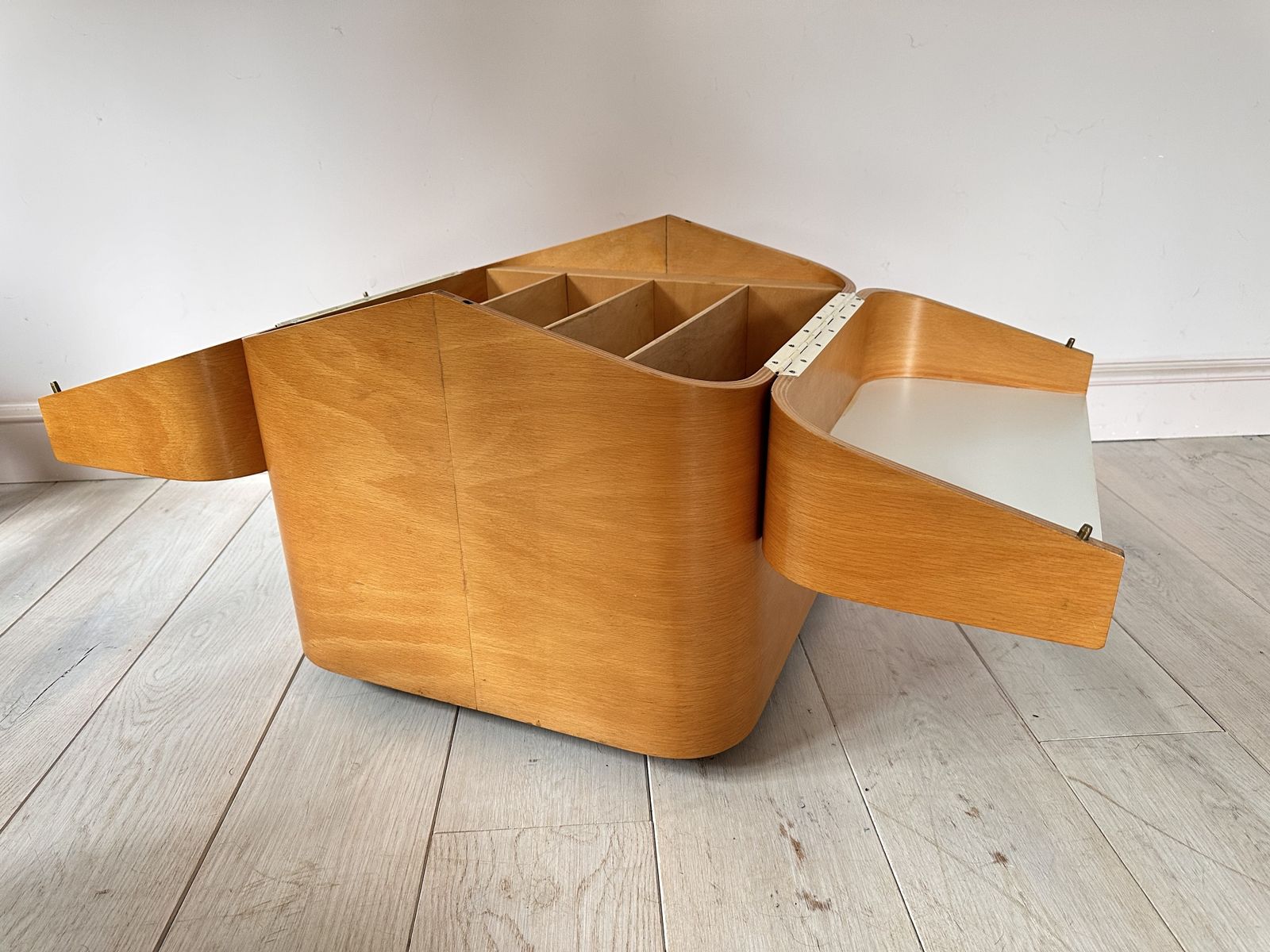 photo furniture Mid Century Brian Long For John Alan Designs Cube Table On Castors With Lid