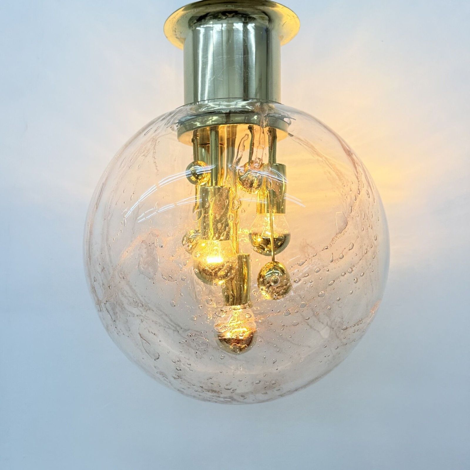 Doria Leuchten Glazen Plafondlamp Grote Bol, Jaren 1970 photo buy